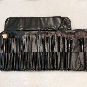 24 pcs Professional Makeup Brush Set tools Make-up Toiletry Kit With Black Case
